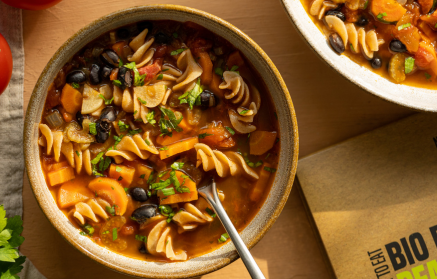 Fitness Recipe: Black Bean Soup with Pasta