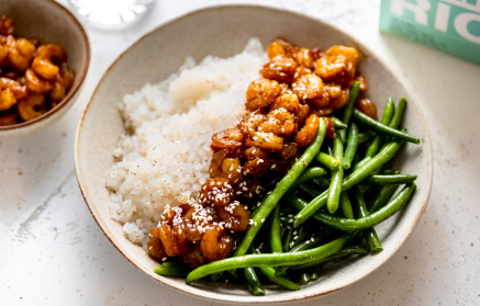 Fitness Recipe: Asian Shrimp in Sweet & Salty Sauce with Rice