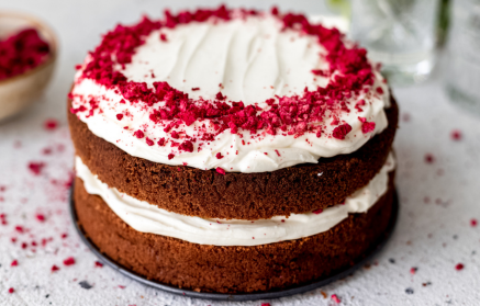 Fitness Recipe: Red Velvet Cake with Quark Cream Filling