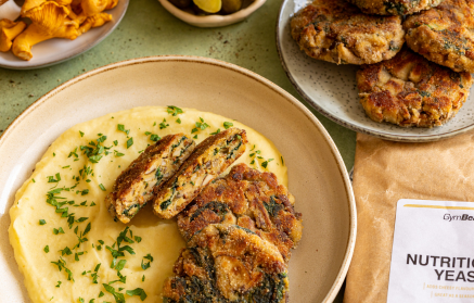 Fitness Recipe: Mushroom Patties with Baby Spinach