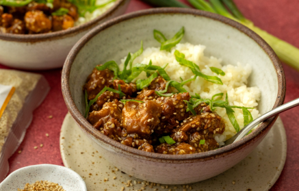 Fitness Recept: Sesam Tofu met Rijst.