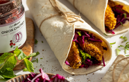 Fitness Recept: Knapperige Kipstukjes in een Tortilla.