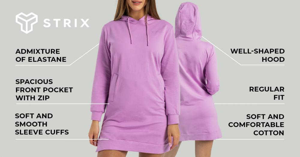 Women's ALPHA Longline Hoodie Amethyst - STRIX