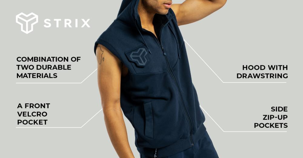 Heren Essential Vest Midnight Blue - STRIX