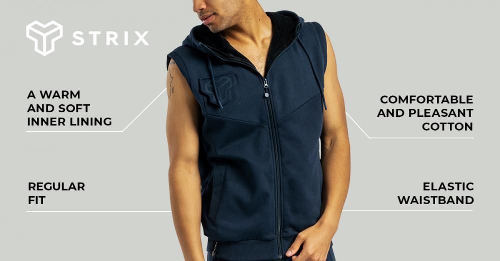 Heren Essential Vest Midnight Blue - STRIX