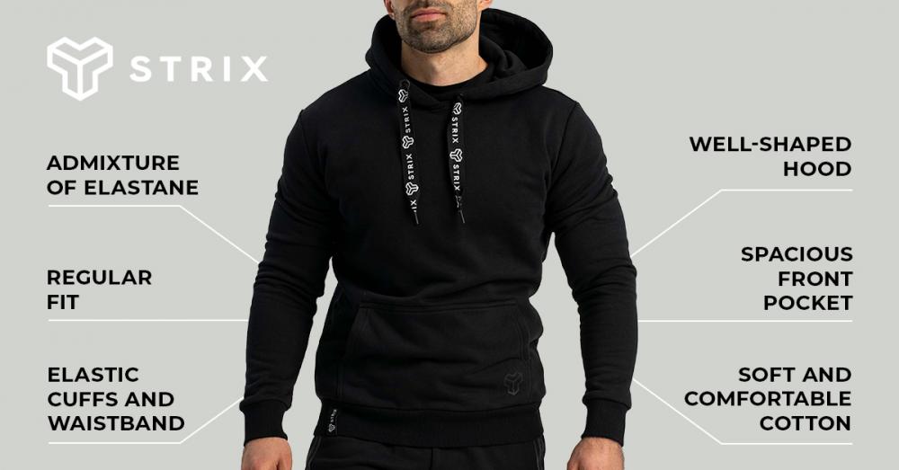 Mikina Hoodie Aster zwart - STRIX