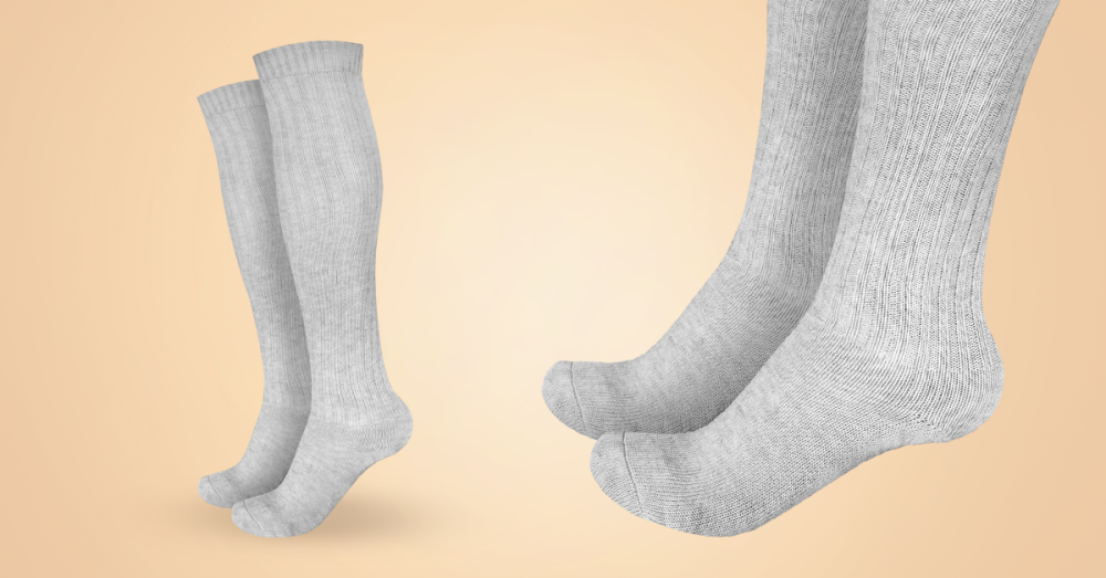 Knee High Wool Socks Grey - BeastPink