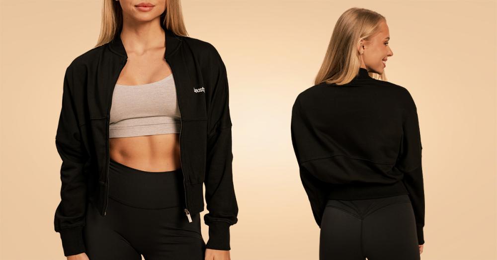 Women's Bliss Zip-Up Sweatshirt Black - BeastPink