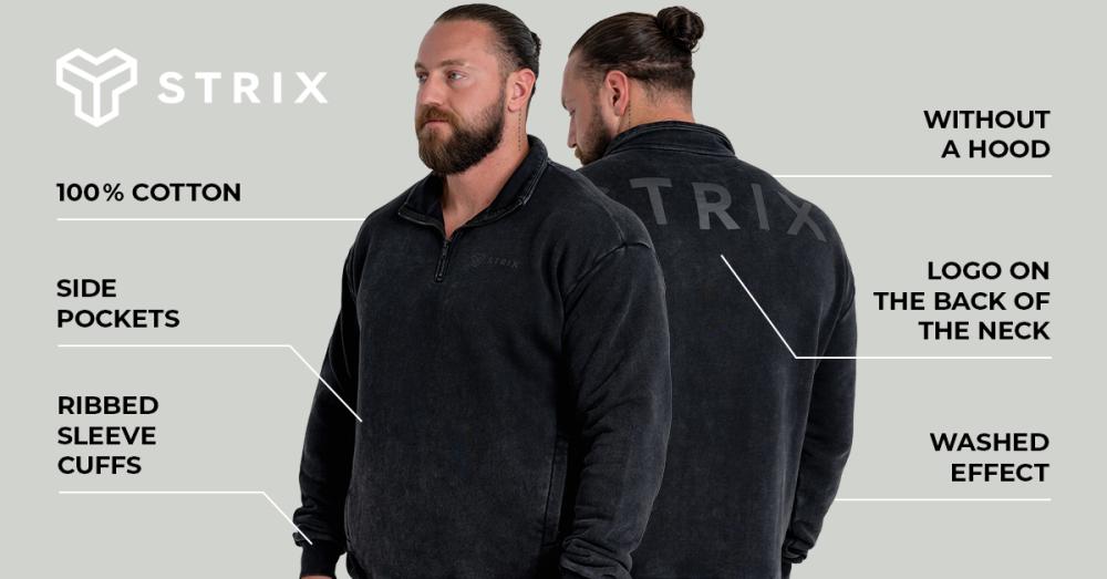 Gewassen Trui Zwart - STRIX