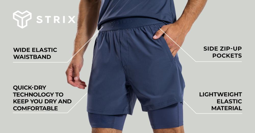 ULTRA 2in1 Shorts Graystone - STRIX
