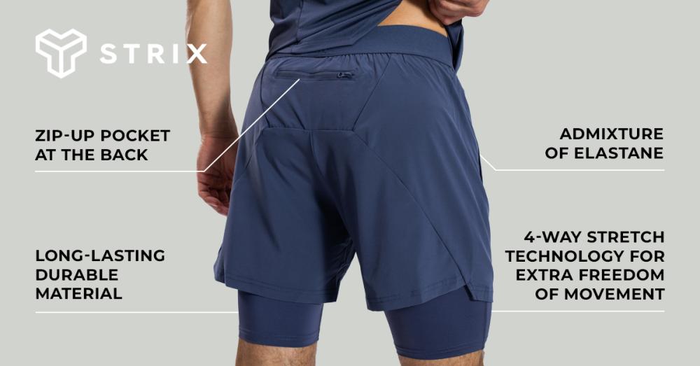 ULTRA Shorts 2in1 Graystone - STRIX