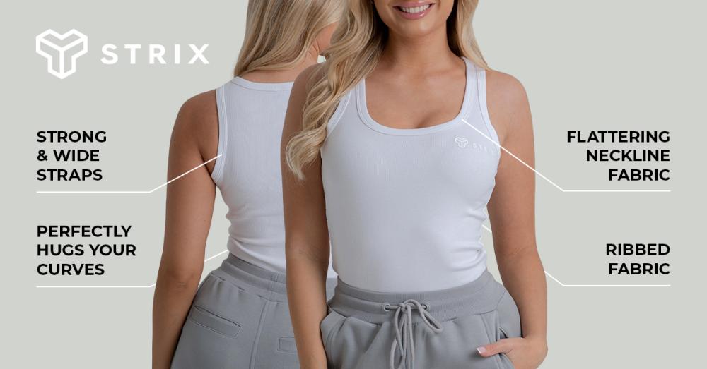 Women's Ribbed Tank Top White - STRIX