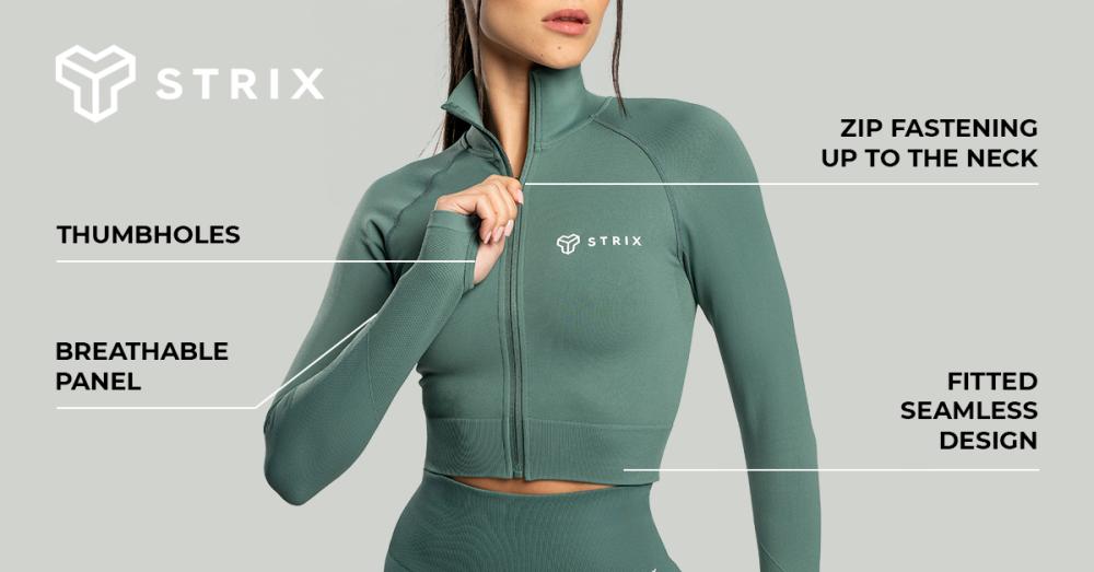 Women's Seamless Cropped Top Moss - STRIX