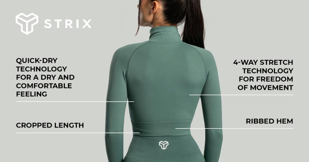 Women's Seamless Cropped Top Moss - STRIX