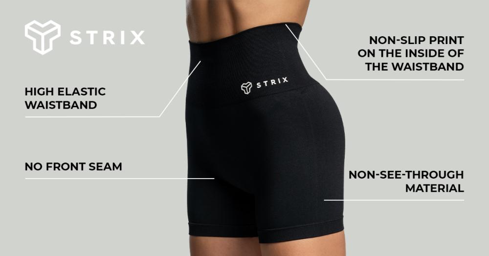Women's Seamless Shorts Black - STRIX
