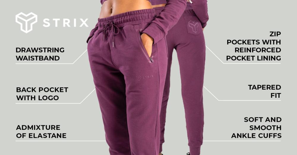 Women's Essential Joggers Plum - STRIX
