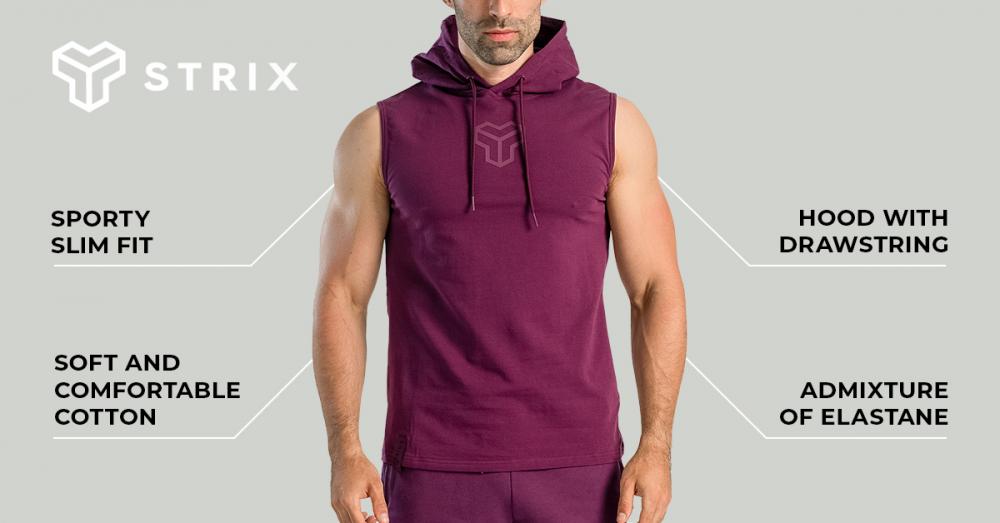 Essential Hoodie Tanktop Plum - STRIX