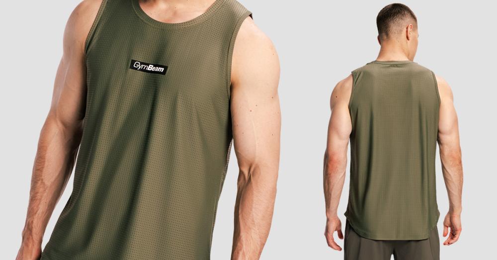 Tanktop Combat Olive Grey - GymBeam