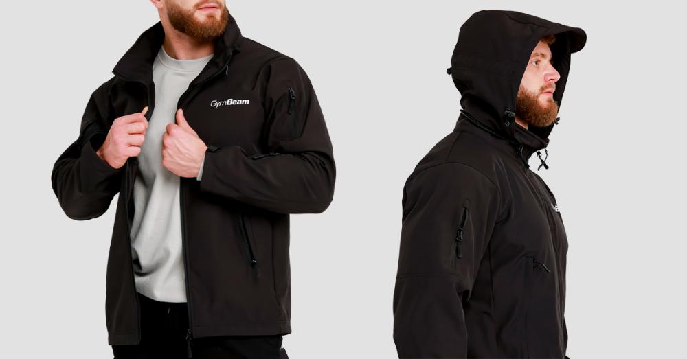 Heren Softshell Jas Zwart - GymBeam