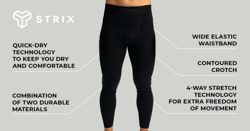 Heren Essential Legging Zwart - STRIX