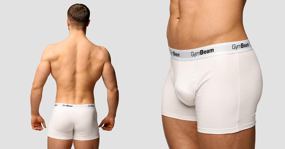 Men's Essentials Boxers 3Pack White - GymBeam