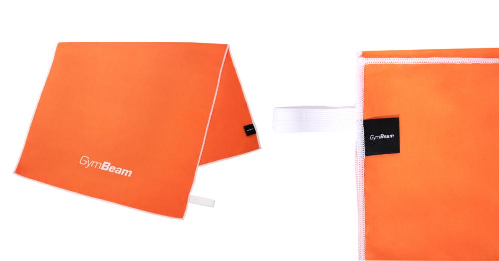 Sneldrogende Sporthanddoek Oranje/Wit - GymBeam