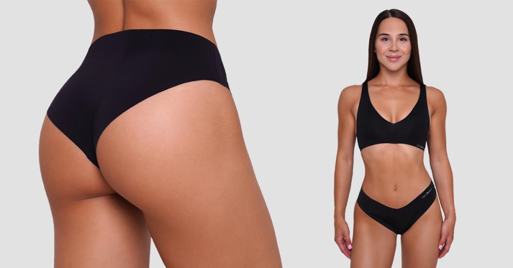Classic Seamless Pips 3Pack Black - GymBeam