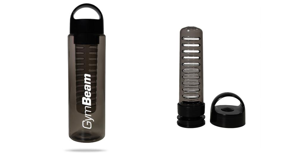 Infuser Sports Bottle All-Black 700 ml - GymBeam