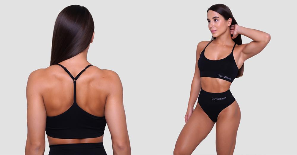 String Bralette Zwart - GymBeam