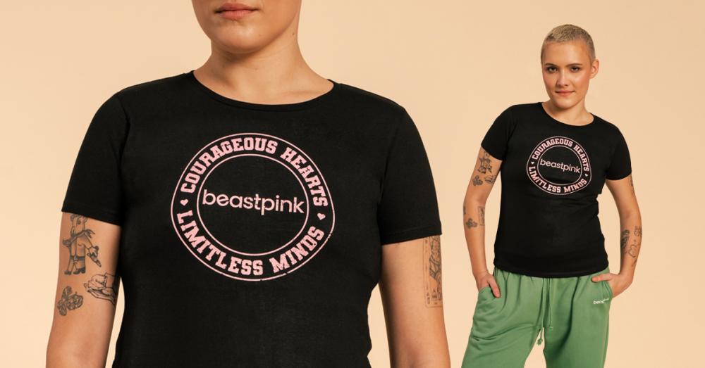 Women's Serenity T-Shirt Black - BeastPink