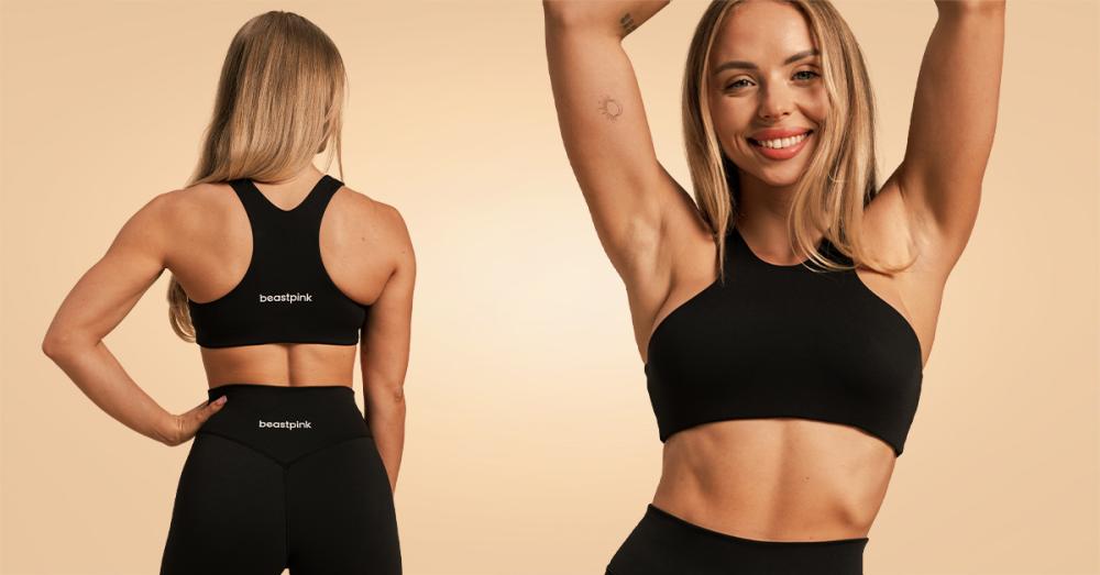 Venture Sportbeha Zwart - BeastPink