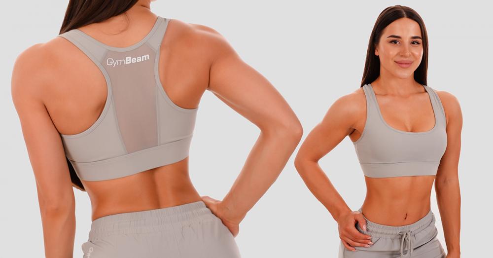  Mesh Panel Sports Bra zwart - GymBeam