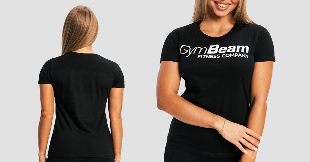 Women's Fitness Black T-Shirt - GymBeam
