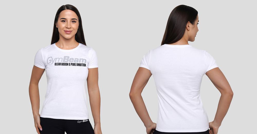 Women's Pure Ambition White T-shirt - GymBeam