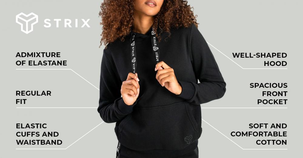 Women's Aster Hoodie Black - STRIX