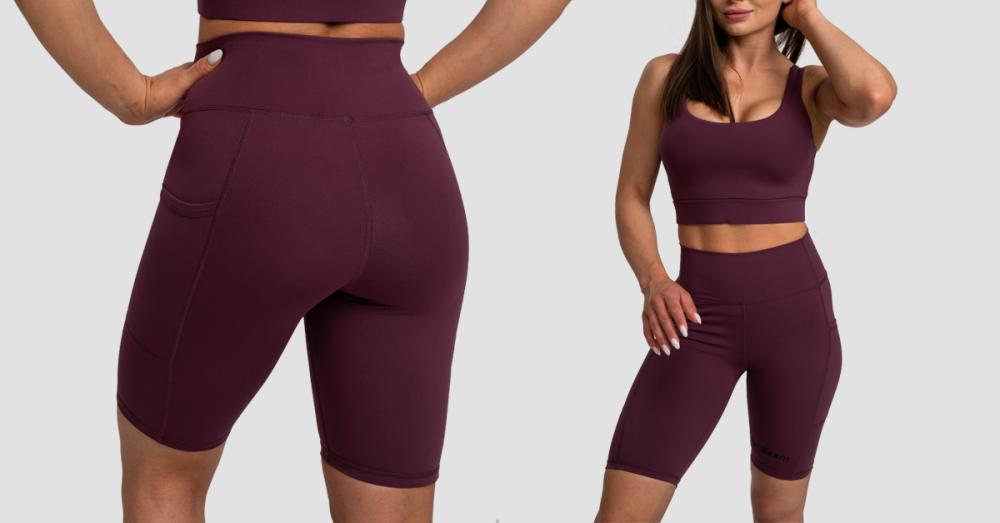 Women's Biker Shorts Eggplant - GymBeam