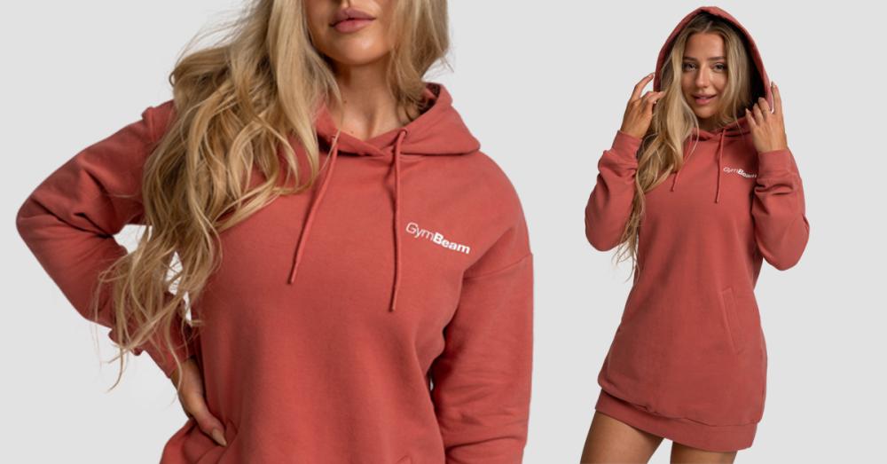 Women's Limitless Longline Hoodie Cinnamon - GymBeam