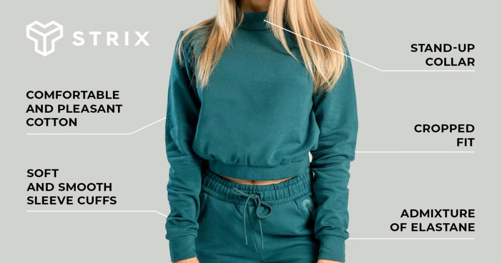Women's Essential High-Neck Jumper Deep Teal - STRIX