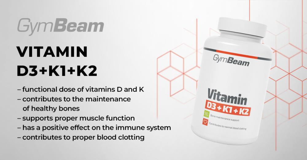 Vitamine D3+K1+K2 - GymBeam
