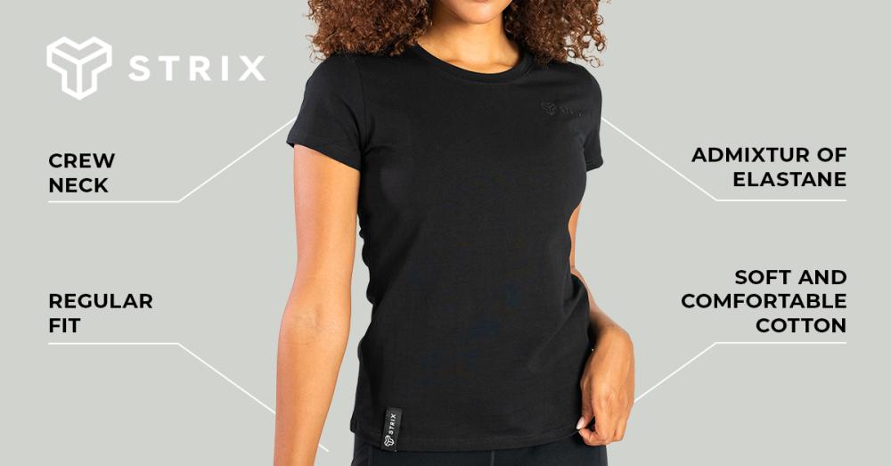 Women's Essential Tee Black - STRIX