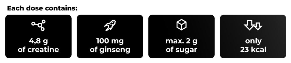 Wat Crea7in bevat - GymBeam voor sporters in 1 portie