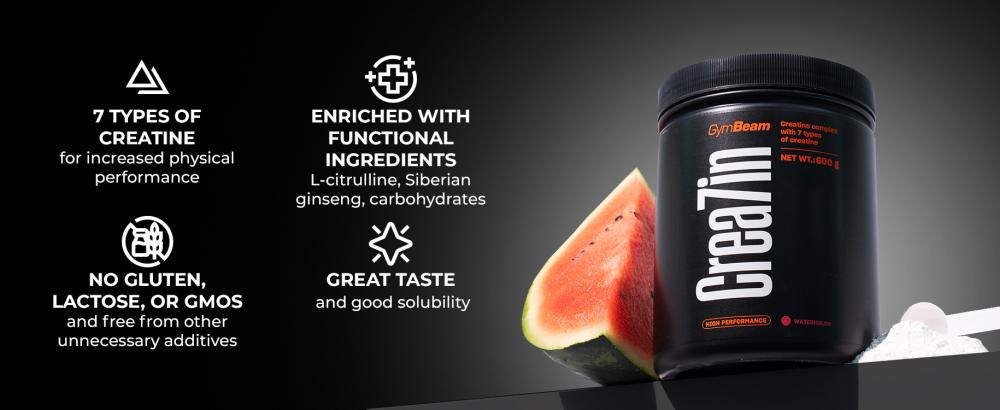 Voordelen en eigenschappen van Crea7in - GymBeam voor betere prestaties