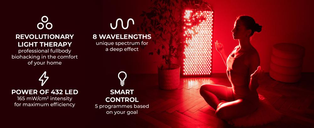 Voordelen en eigenschappen van Red Light Therapy Panel Max - GymBeam