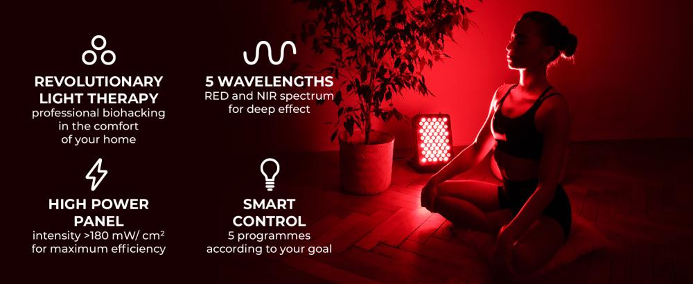 Voordelen en eigenschappen van Red Light Therapy Panel - GymBeam