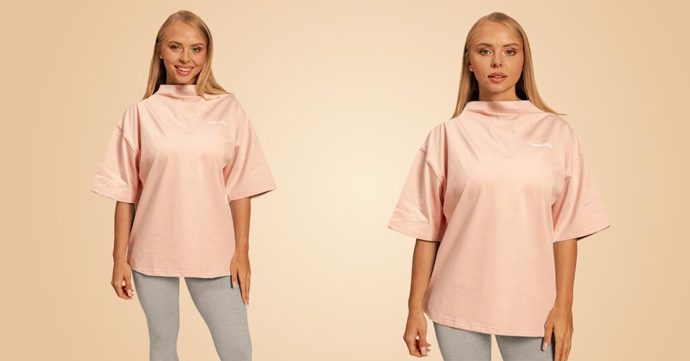 Women's Bliss Oversized Top Pink - BeastPink 