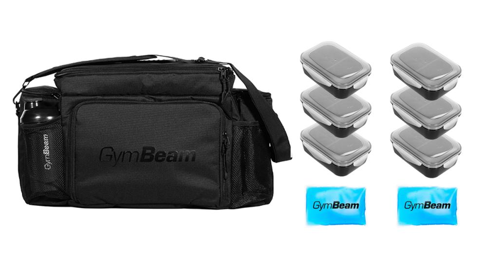 Fit Prep Maaltijdzak Zwart + 6 Containers - GymBeam