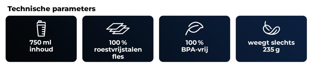 Wat biedt Steel Shaker Superman™ 750 ml - GymBeam