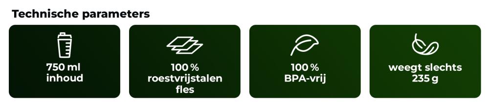 Wat biedt Stalen Shaker The Joker™ 750 ml - GymBeam