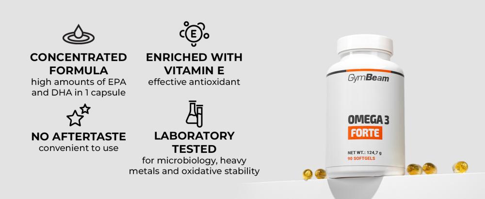 Voordelen en eigenschappen van Omega 3 Forte - GymBeam