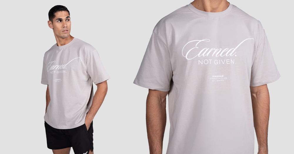 Verdiend T-shirt Grijs - GymBeam